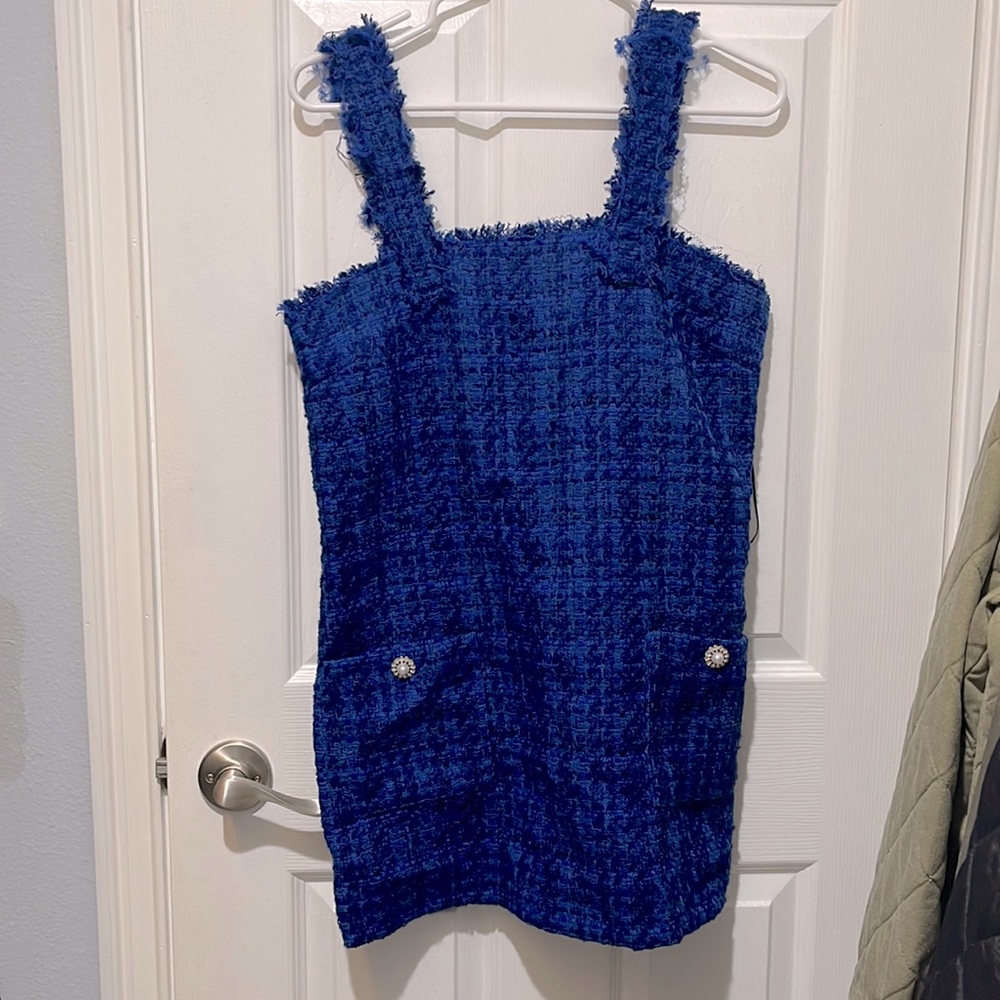Zara blue knit dress
